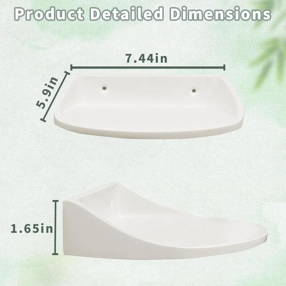 Floating Plant Shelves 2 Pack 5.9x7.4 Wall Mounted Display Shelf Home Decor Set